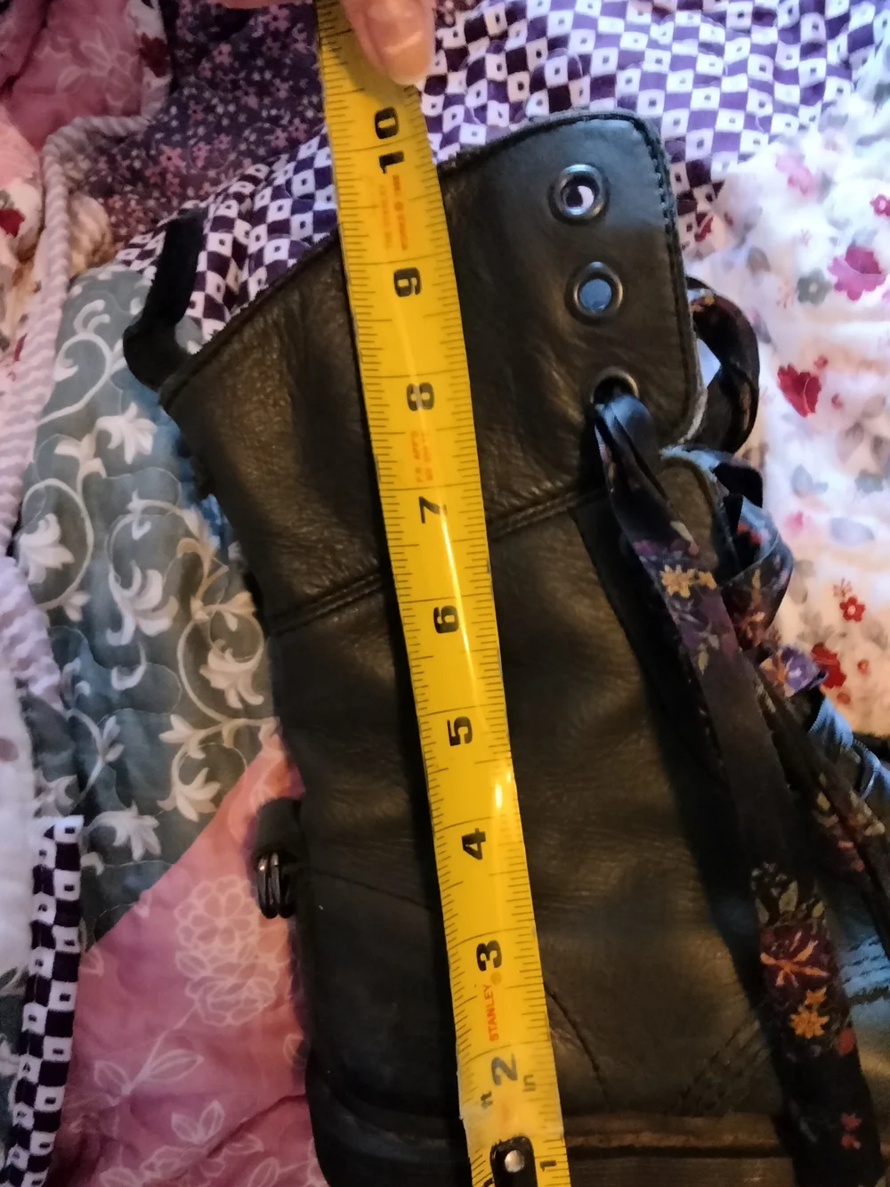 Dark Teal Convertible Floral-Lined Lace-Up Combat Boots By Doc Martens - Picture 5 of 7